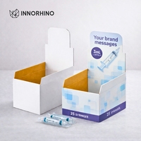 Boîte en carton personnalisée pour présentoir de compteur CDU, pour emballage de kits de peptides en seringue, avec inserts sur mesure en EVA/carton, OEM/ODM