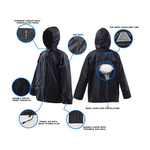 Ensemble imperméable professionnel pour homme et femme, veste et pantalon, adapté à la randonnée, à la pêche, au camping et aux activités de plein air - Product Image 5