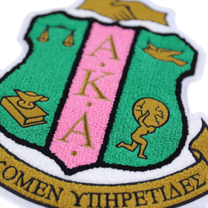 For Acrylic V-Neck Winter Women's Sweater Pink Green Trim Greek Sorority Front Logo Premium Soft Warm Stylish Fit Casual - Product Image 4