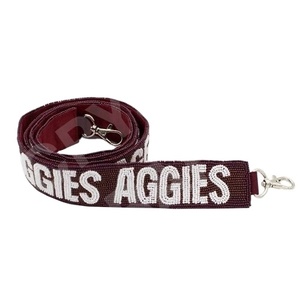 AGGIES Sangles de sac personnalisées en or blanc avec perles de rocaille Sangle de sac à main perlée pour sacs de mode Accessoires de design - Product Image 1