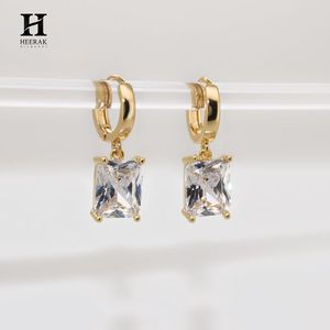 <b>Emerald</b> Cut Diamond Drop Earrings – 14k Gold with Certified Diamonds – Fine Jewelry Manufacturer - Product Image 5