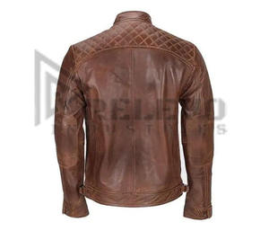 Vestes en cuir véritable 100% en gros, veste de motard en peau de mouton haut de gamme, manteau moto en cuir de vachette durable, vêtements d'hiver B2B de qualité supérieure - Product Image 5