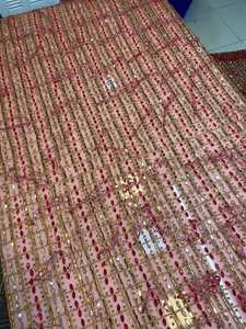 Tela de Tul Francés con Bordado de Diseño de Lujo, Encaje con Pedrería, Ecológica, Hecha a Mano, para Vestidos de Novia, de Alta Calidad, No Tejida - Product Image 2