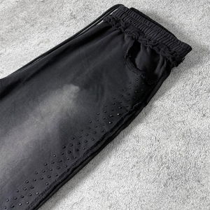 <b>Men</b> <b>Baggy</b> Sweatpants Rhinestone 100% Cotton Heavyweight Streetwear <b>Joggers</b> Casual Pants Custom Logo - Product Image 5