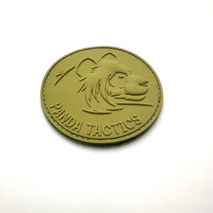 Rubber Patch Round 3D Embossed Sew-On Logo <b>Badge</b> - Product Image 6