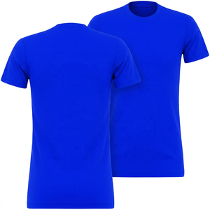 T-shirt en jersey de coton noir uni à col rond et manches courtes pour homme, coupe ample, style décontracté, design uni, respirant, séchage rapide - Product Image 3