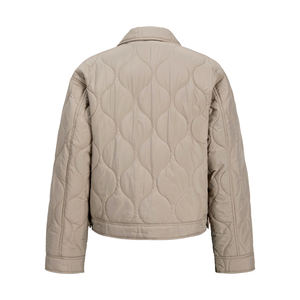 Veste d'hiver matelassée légère et chaude pour femme avec logo personnalisé, style utilitaire, tendance streetwear, vente chaude, OEM - Product Image 2