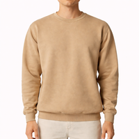 Sweat-shirt unisexe coupe classique en coton tricoté 300 GSM, molletonné, col rond, imprimé, décontracté, vente en gros ODM