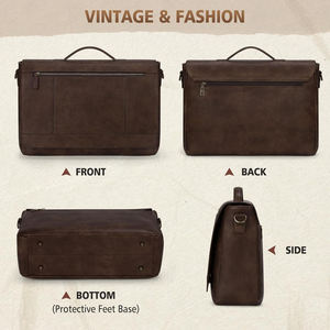 กระเป๋าเอกสารหนังวัวแท้ขายดีที่สุดปี 2026 ดีไซน์โดดเด่น คุณภาพเยี่ยม หนังแท้และหนัง PU สำหรับใช้ในสำนักงาน - Product Image 5