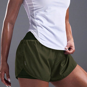 Shorts de fitness personnalisés avec logo pour femmes, taille haute, design sculptant, tissu extensible, vêtements de yoga pour marques de mode fitness en gros - Product Image 5