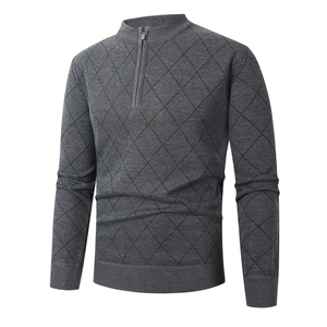 Pull personnalisé avec logo, pull chaud d'hiver, tissu doux, manches longues, décontracté, confortable, design élégant pour le port au bureau - Product Image 1