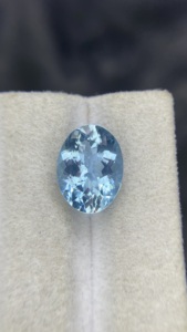 Piedra Preciosa Suelta de Aguamarina Natural Certificada, Corte Ovalado, Color Superior, con Buen Brillo, 5.01 Quilates - Product Image 6