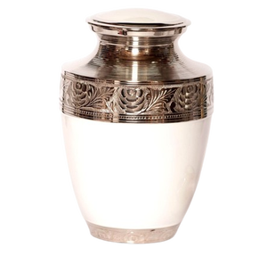 Urne funéraire en laiton poli gravé rouge pour cendres humaines adultes, style américain/européen - Product Image 4