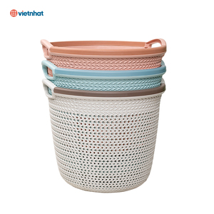 Panier de rangement de style tissé Hokori 5132 – Organisateur en plastique durable avec aspect tissé et poignées faciles à saisir - Product Image 3
