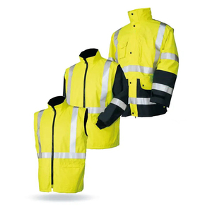 Wholesale High Quality Unisex Industrial Reflective <b>Waterproof</b> Safety Shirt Jackets Long Sleeve Hi-Vis Cotton <b>Work</b> Shirt Uniform - Product Image 4