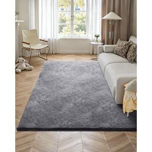 Alfombras de Área Modernas para Decoración del Hogar, Antideslizantes, No Tejidas, que No Desprenden Pelusa, para Interiores, de Felpa Suave, 8 x 10 pies, Alfombra Peluda - Product Image 4