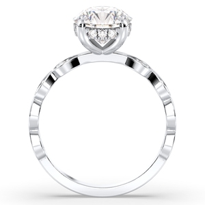 Nouvelles bagues de fiançailles REYES en or massif 14 carats, serties d'un moissanite rond brillant de 1,43 carat, certifiées GRA, bijoux fins pour femmes - Product Image 3