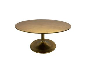 Mesa de Centro de Metal Dorado Antiguo con Forma Redonda, Perfecta para Decoración del Hogar, Muebles Hechos a Mano al por Mayor - Product Image 1