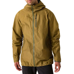 Men's Hooded <b>Waterproof</b> Windbreaker <b>Jacket</b> Solid Color Casual Outdoor Wear Polyester Shell Zipper Closure <b>Winter</b> Coat - Product Image 1