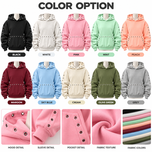 Sudadera Rosa Oversize para Mujer con Diseño de Ojales y Bordado en Relieve, Mangas Regulares, 100% Algodón, Estilo Hip Hop, Novedad de Otoño - Product Image 6