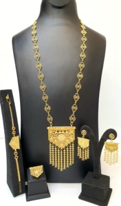 SARA Dubai 24KT Gold Plated Brass Women's Jewelry Sets Necklace Earrings <b>Ring</b> Wedding Engagement Gift Party Classic Fashion - Product Image 6