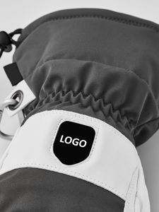 Gants de ski thermiques d'hiver pour la course sur neige en plein air, mitaines de ski en cuir coupe-vent, gants de snowboard de haute qualité avec logo personnalisé - Product Image 6