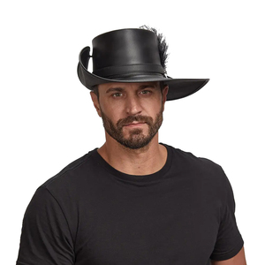 Customized Unisex Adjustable Breathable Genuine Leather Cowboy <b>Hat</b> For Adults With Custom Logo Embroidery Four Seasons - Product Image 4