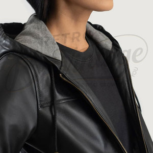 Women's <b>Leather</b> <b>Jacket</b> Custom Women Black <b>Leather</b> <b>Jacket</b> High Quality Women Genuine <b>Leather</b> <b>Jacket</b> Winter Women <b>Leather</b> <b>Jacket</b> - Product Image 2