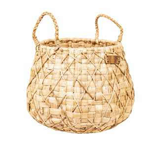Maceta rústica artesanal de jacinto de agua natural con asa, maceta rústica, tejida a mano en Vietnam para un hogar acogedor y un hotel elegante - Product Image 2