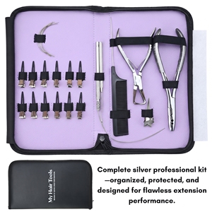 Kit d'application d'extensions de cheveux de haute qualité, pinces à sertir en acier inoxydable - Product Image 3