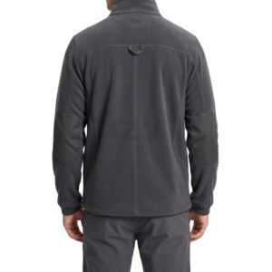 Veste polaire tactique respirante à fermeture éclair intégrale, couleur anthracite foncé, avec poches, vêtement technique d'hiver épais, vestes polaires - Product Image 2