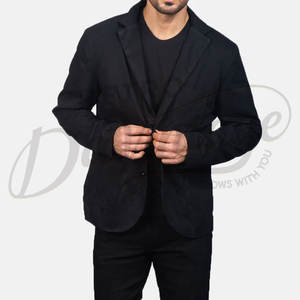 Blazer Negro Premium de Algodón para Hombre, Corte Entallado, Ligero, Informal, Deportivo, Profesional, Transpirable, Chaqueta de Verano - Product Image 6