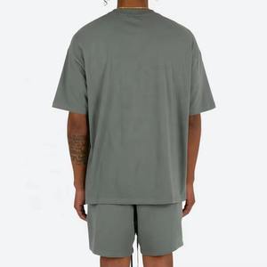 Ensemble deux pièces décontracté d'été pour hommes, respirant, pour la gym et le streetwear, avec t-shirt oversize et short, logo personnalisé OEM - Product Image 6