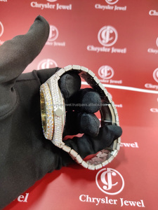 Premium Grade Quality Moissanite Iced Luxury Style Stainless Steel <b>Wrist</b> Watches Indian Wholesaler Exporters Low Prices Fashion - Product Image 4