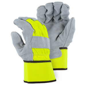Cowhide Leather Industrial Work Gloves Heavy Duty Safety Palm Construction Gardening Durable Gloves <b>for</b> <b>Men</b> - Product Image 2