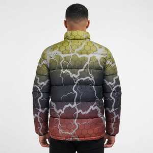 Chaqueta Acolchada de Invierno para Hombre con Logotipo Personalizado, Diseño 3D con Gráficos de Rayos, Talla Grande - Product Image 4