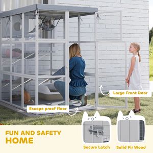 Recinto Premium per Gatti con Amaca, Gabbia e Cuccia Confortevole per Animali Domestici - Product Image 3
