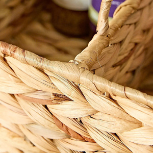 Water Hyacinth Kitchen Storage Utility <b>Basket</b> Handmade Storage <b>Basket</b> Wholesale Eco-friendly - Product Image 5