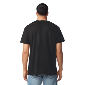 Camiseta de Algodón Ligero Negra para Hombre, Cuello Redondo, Manga Corta, Suave y Transpirable, Camiseta Informal Cómoda para Uso Diario - Product Image 2
