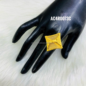 New Arrival Designer Trendy 18K Rose <b>Gold</b> Plated One Gram Flower Shape <b>Rings</b> High Quality Jewelry for Women - Product Image 1