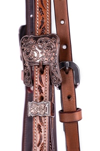 Cabecera occidental de cuero de calidad más vendida con diseño de caballo Rein, riendas occidentales pintadas a mano, productos para caballos - Product Image 4