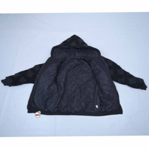 Veste à capuche zippée en polaire 100% polyester noir de qualité supérieure pour hommes, vente en gros, hiver, décontractée, OEM ODM - Product Image 5