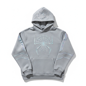 Heavyweight Hoodie Bulk Custom Logo <b>Men</b> Tracksuit Foam Print Fleece <b>Pullover</b> Unisex Hooded Sweatshirt Supplier - Product Image 3