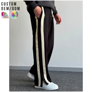 <b>Mens</b> Cotton <b>Trousers</b> <b>Elastic</b> Waist Casual Straight Fit Breathable Lightweight Customized Color Comfort Wear Custom Logo OEM ODM - Product Image 4