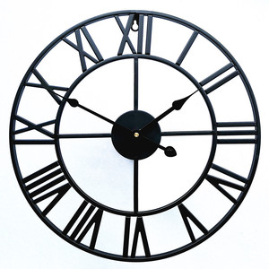 Simple ironic metal <b>wall</b> <b>clock</b> offers a perfect balance between <b>industrial</b> strength and refined aesthetics - Product Image 1