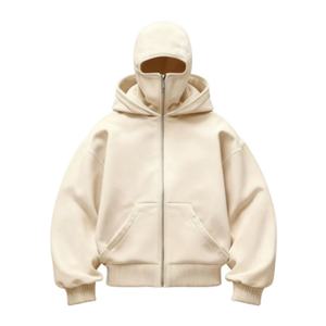 Blouson d'hiver 100 % coton de haute qualité pour homme, coupe oversize, zippé, en polaire, écologique, coupe-vent, respirant, anti-boulochage, brodé - Product Image 6