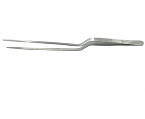 Professional Offset Chef Tweezers Used for Chef Plating and Useful for Chefs Stainless Steel Precision Food Garnishing Kitchen - Product Image 1