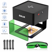 Graveur laser miniature DAJA DJ6 80*80mm, graveur laser de bureau portable, graveur de marquage pour le papier, le bois, le cuir, la fabrication de cadeaux