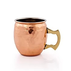 Stylish Copper Mug Moscow Mule Cup Polished Surface Drinkware for Bar Kitchen Restaurant <b>Beverage</b> <b>Serving</b> - Product Image 4