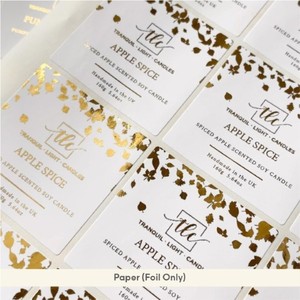Custom Foil Stickers Gold Silver Foil <b>Label</b> Printing Metallic Adhesive Sticker Luxury <b>Packaging</b> <b>Label</b> - Product Image 3